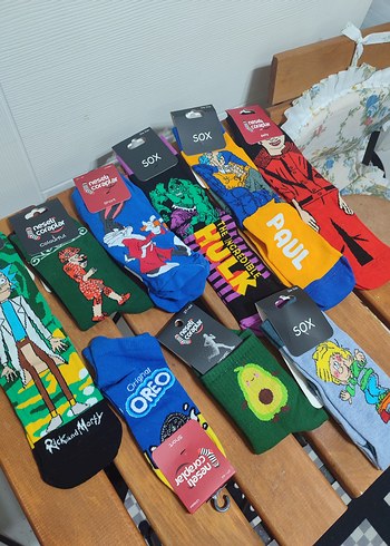 Renkli Baskılı çorap - Görsel 3