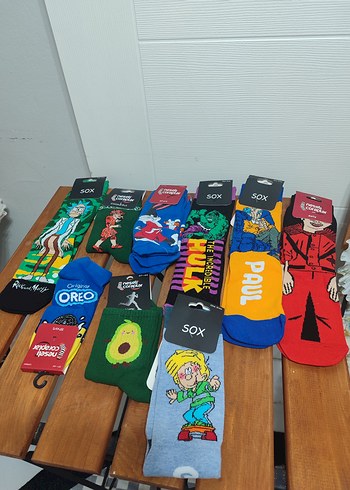 Renkli Baskılı çorap - Görsel 5