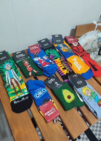 Renkli Baskılı çorap - Görsel 7