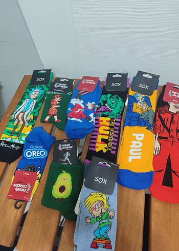 Renkli Baskılı çorap - Görsel 4