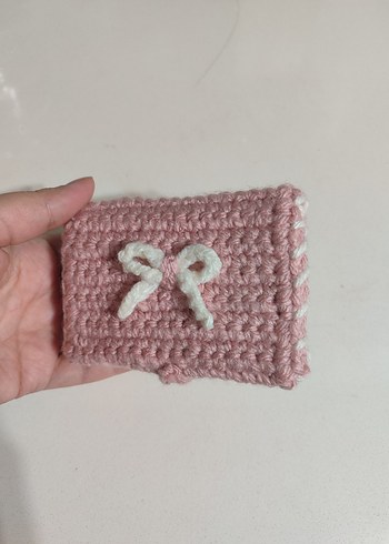 Pembe Örgü Kadın Cüzdan - Görsel 6