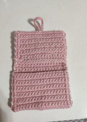 Pembe Örgü Kadın Cüzdan - Görsel 3