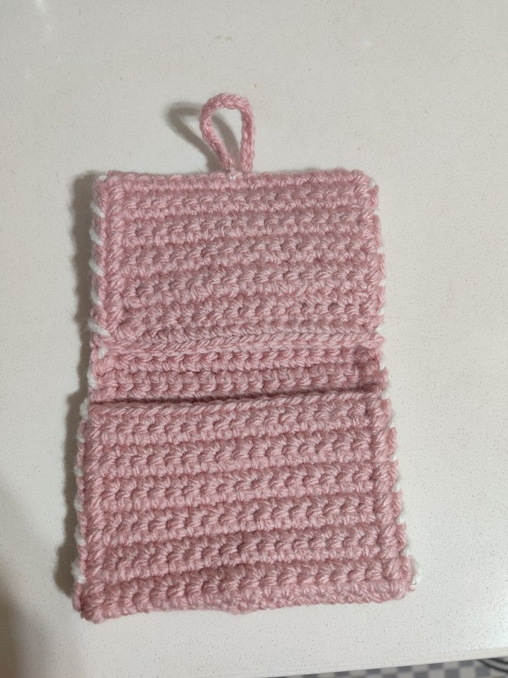 Pembe Örgü Kadın Cüzdan - Görsel 3