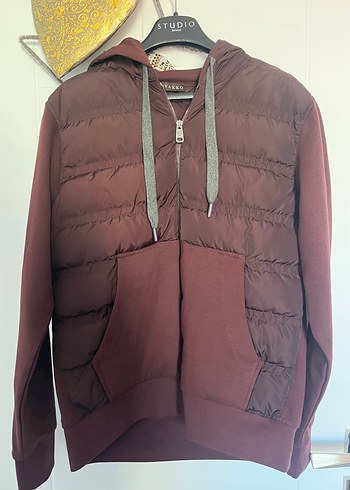 Vakko Bordo Erkek Sweatshirt