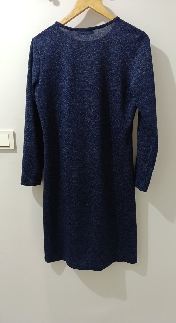 taşlı Mavi Uzun Kollu Triko Tunik - Görsel 3