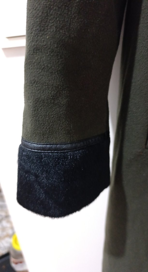 Uzun haki Kadın Kaban Kürklü Detaylı - Görsel 3