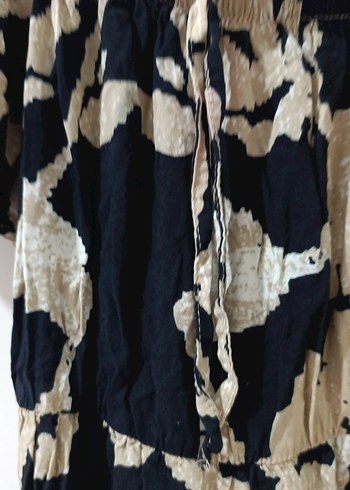 Siyah Krem Uzun Elbise - Görsel 2