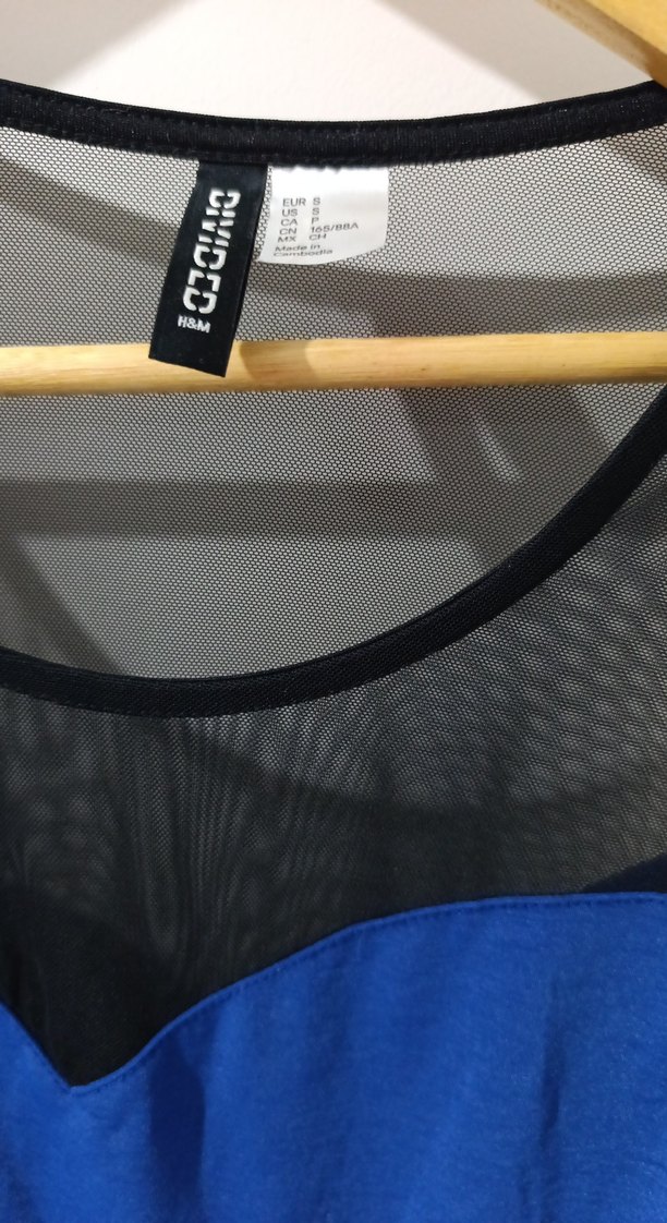 Kolsuz mavi  Midi Elbise - Görsel 2