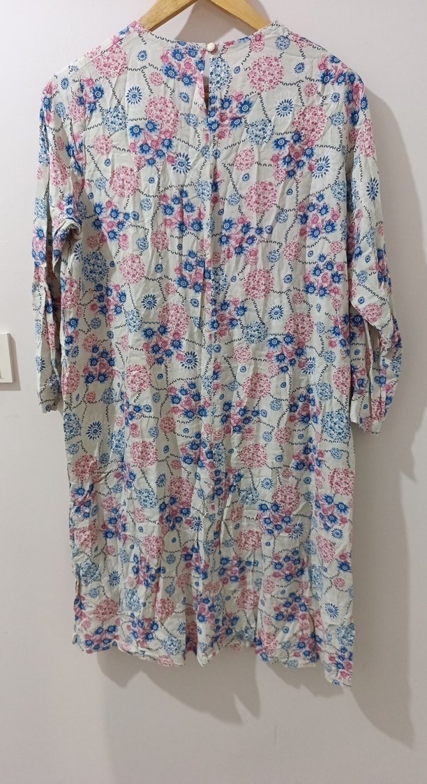 Uzun Kollu Bol Kesim Bohem Kadın Elbise - Görsel 3