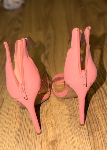 Pembe Stiletto Topuklu Kadın Ayakkabı - Görsel 4