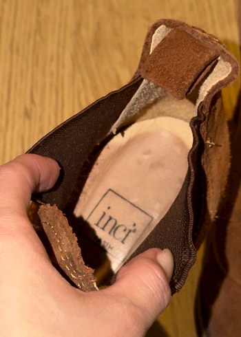 Kahverengi Süet Kadın Dolgu Topuklu Bot - Görsel 6