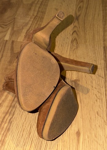 Kahverengi Süet Kadın Dolgu Topuklu Bot - Görsel 7