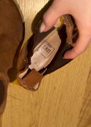 Kahverengi Süet Kadın Dolgu Topuklu Bot - Görsel 5