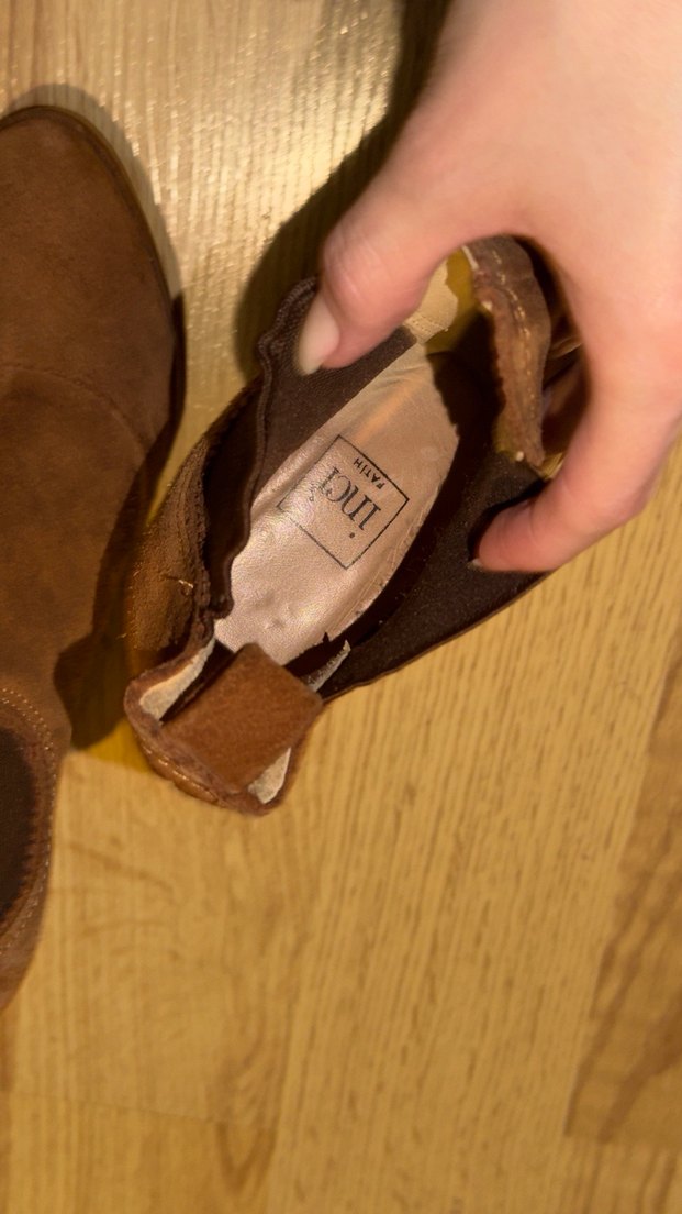 Kahverengi Süet Kadın Dolgu Topuklu Bot - Görsel 5