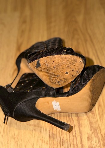 Tokalı Siyah Gotik Platform Topuklu Kadın Ayakkabı - Görsel 7