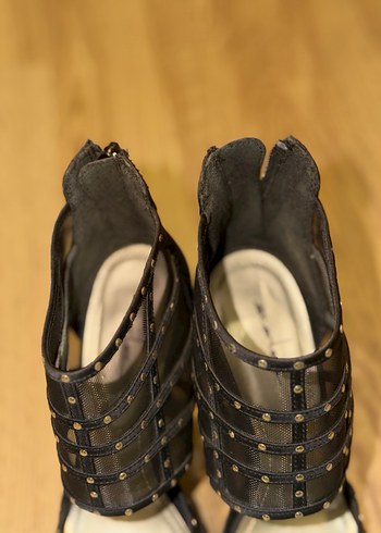 Tokalı Siyah Gotik Platform Topuklu Kadın Ayakkabı - Görsel 4