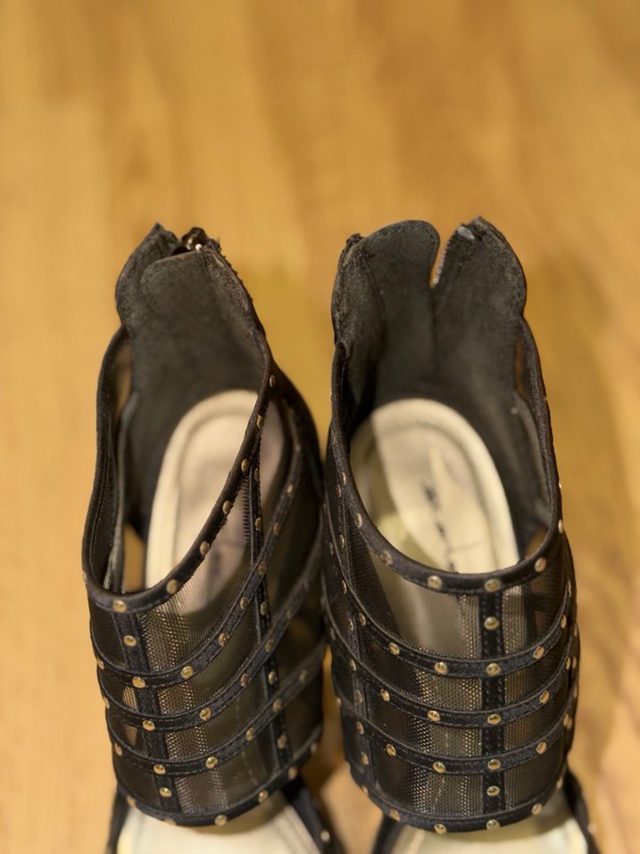 Tokalı Siyah Gotik Platform Topuklu Kadın Ayakkabı - Görsel 4
