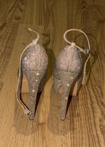 Altın Renkli Platform Topuklu Abiye Ayakkabı - Görsel 3