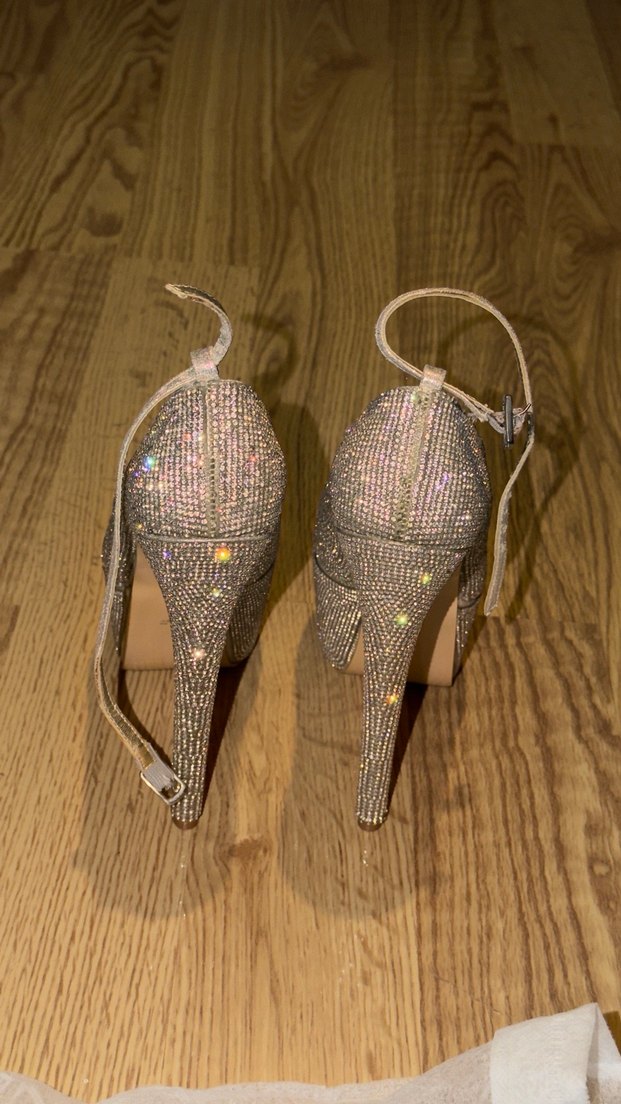 Altın Renkli Platform Topuklu Abiye Ayakkabı - Görsel 3