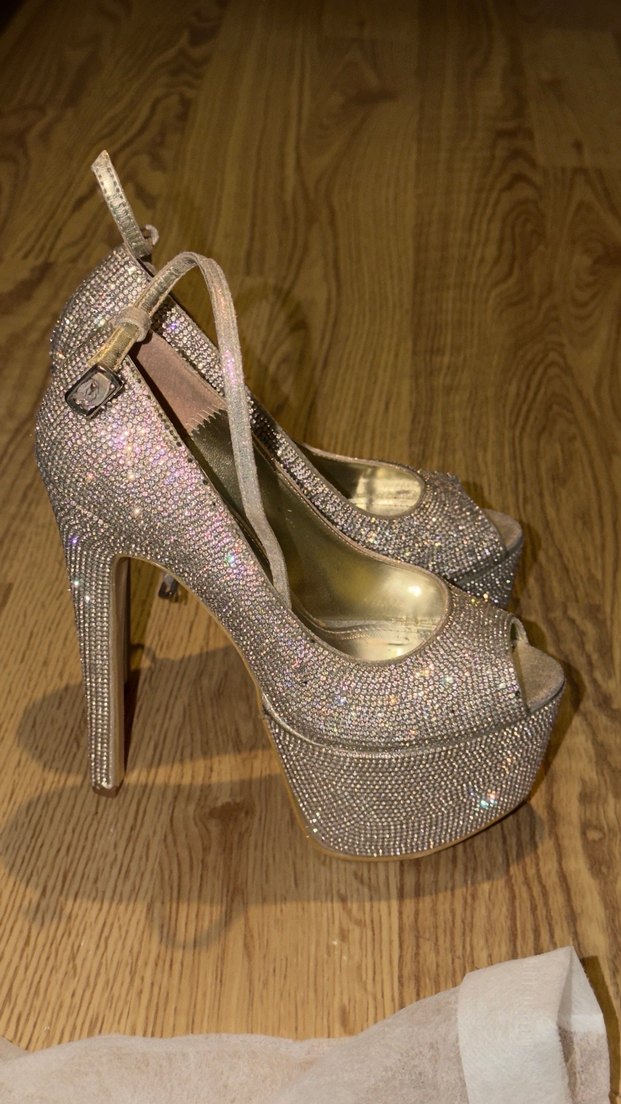 Altın Renkli Platform Topuklu Abiye Ayakkabı - Görsel 5