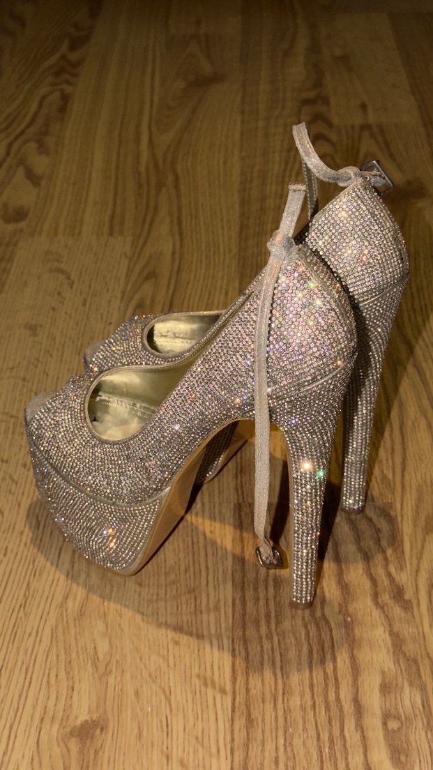 Altın Renkli Platform Topuklu Abiye Ayakkabı - Görsel 2