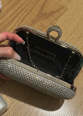 Kadın Gri Payetli Abiye Çanta - Görsel 3