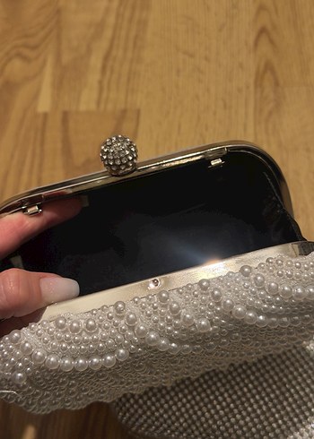 Kadın Gri Payetli Abiye Çanta - Görsel 4