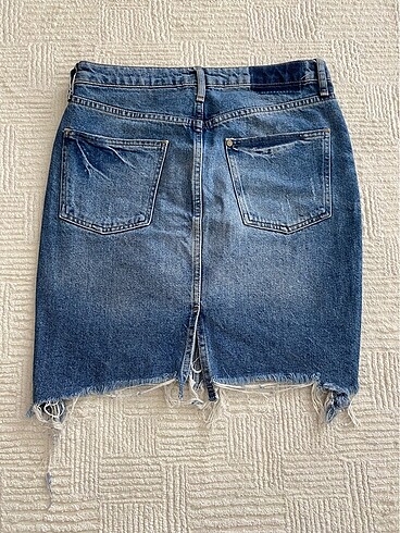 s Beden lacivert Renk Asimetrik detaylı h&m jean etek 0 pamuk