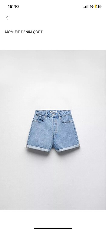 Zara mom fit denim şort