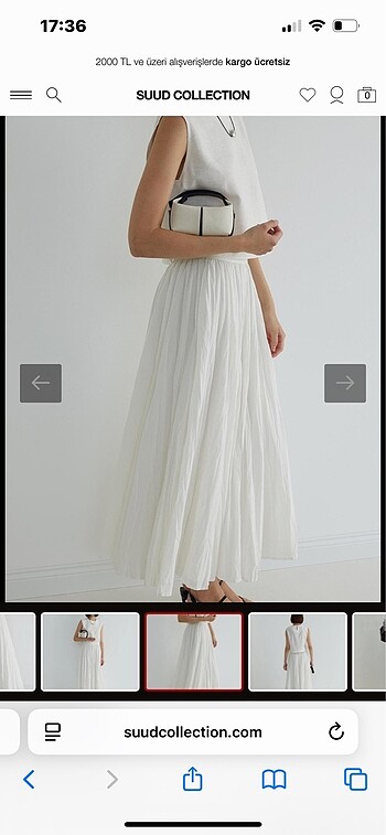 Suud Collection Suud Donette Pliseli etek