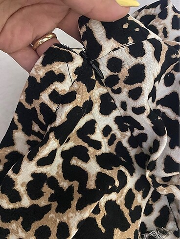 xs Beden Leopar desenli şort etek