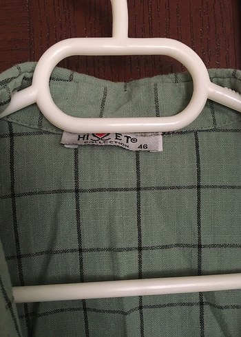 uzun tunik kareli koyu yeşil gömlek - Görsel 2