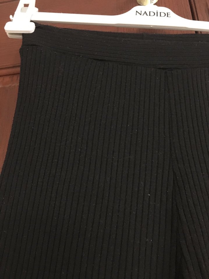 Siyah Kadın tayt boru Paça Pantolon - Görsel 2