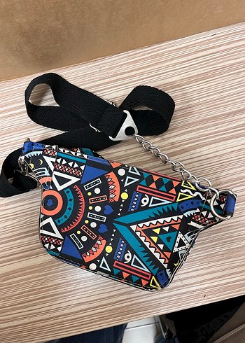 Renkli Baskılı Bohem Kadın Bel Çantası - Görsel 3