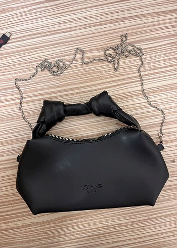 Siyah Minimalist Deri Kadın Çanta - Görsel 2