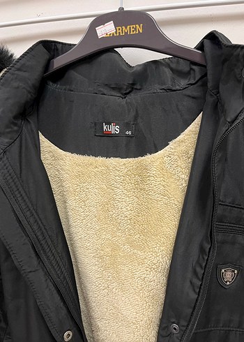 Siyah Uzun Kürklü Kadın Ceket - Görsel 3