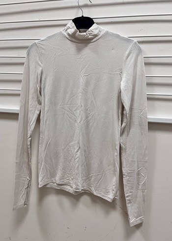 Uzun Kollu Kırık beyaz balıkçı yaka parmaklı bluz - Görsel 2