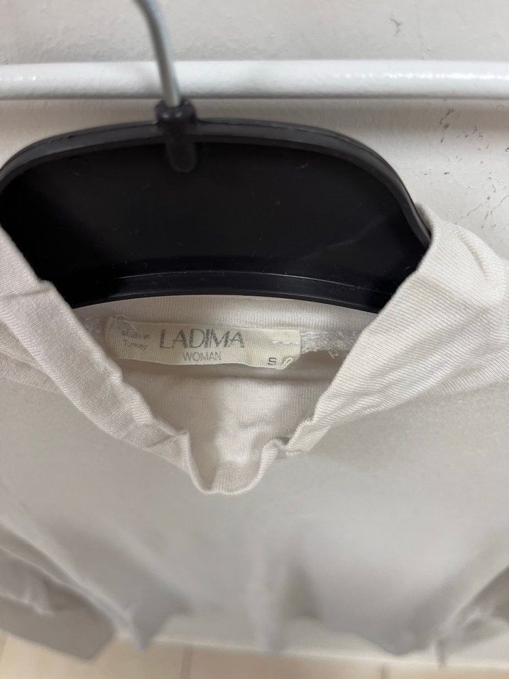 Uzun Kollu Kırık beyaz balıkçı yaka parmaklı bluz - Görsel 3