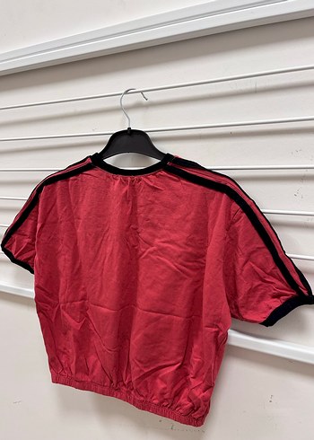 Beli lastikli gül kurusu yazlık tshirt crop - Görsel 3