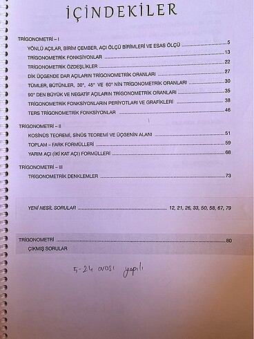  Sonuç trigonometri logaritma fasikül ayt yks