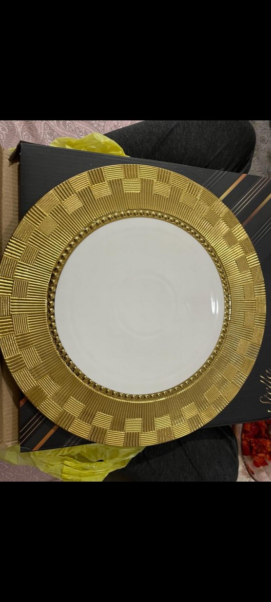Parlak Altın Renkli Dekoratif Tabak - Görsel 2