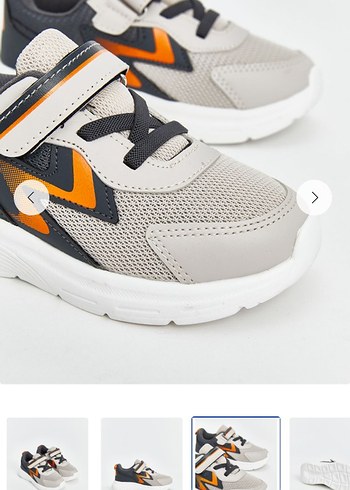 LC Waikiki Gri Erkek Çocuk Spor Ayakkabı Velcro Bağlı