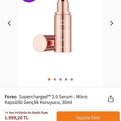  Beden Renk Foreo serum serum serum 6 mL