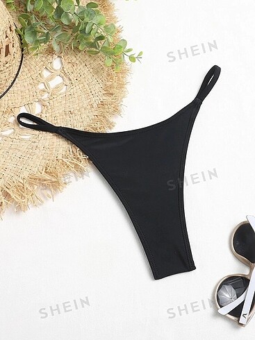 m Beden siyah Renk Shein Tanga Siyah Bikini Sıfır