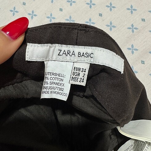 Zara Kahverengi Kumaş Pantolon