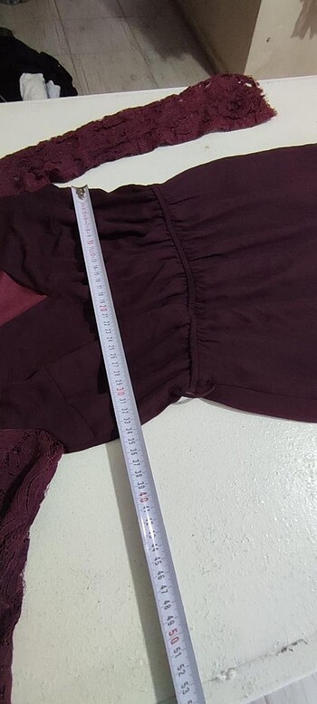 xs Beden bordo Renk Trendyol Dantelli Mürdüm Bordo Elbise