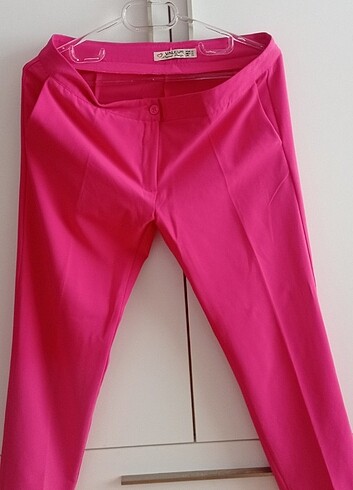 Bayan pembe kumaş pantalon 