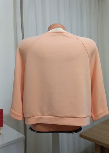 Kadın Turuncu Kısa Kollu Sweatshirt - Görsel 4