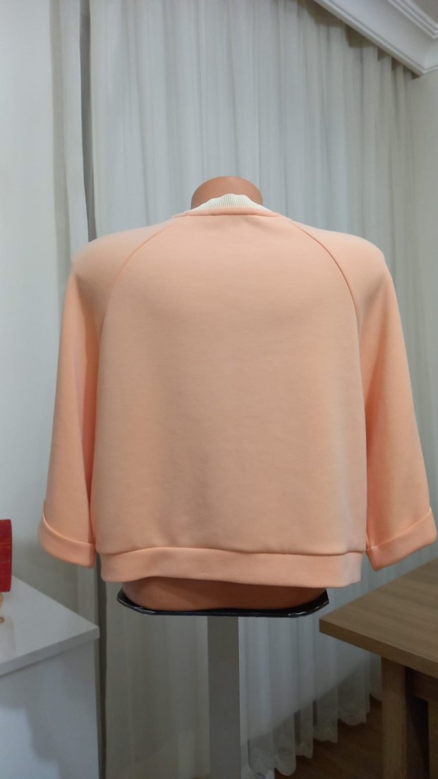 Kadın Turuncu Kısa Kollu Sweatshirt - Görsel 4