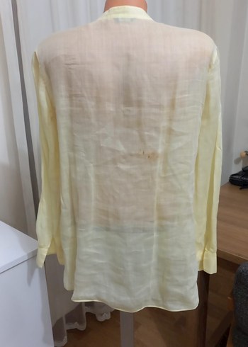 Bej Kadın Keten Gömlek - Görsel 3